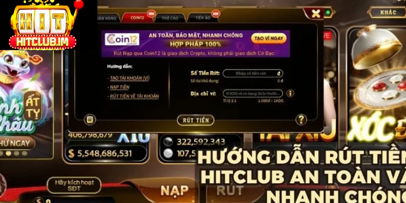 Cách rút tiền Hitclub nhanh chóng