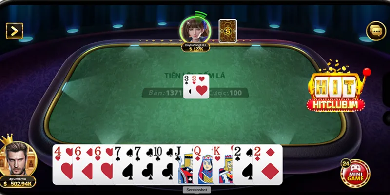 Cách tăng tỉ lên thắng trò tiến lên đếm lá Hitclub