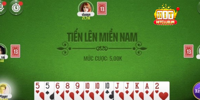 Tiến Lên Miền Nam Hitclub – Trò Chơi Bài Trực Tuyến Hấp Dẫn Được Yêu Thích Nhất 2025 1 Giao diện của trò Tiến lên miền Nam ở Hitclub